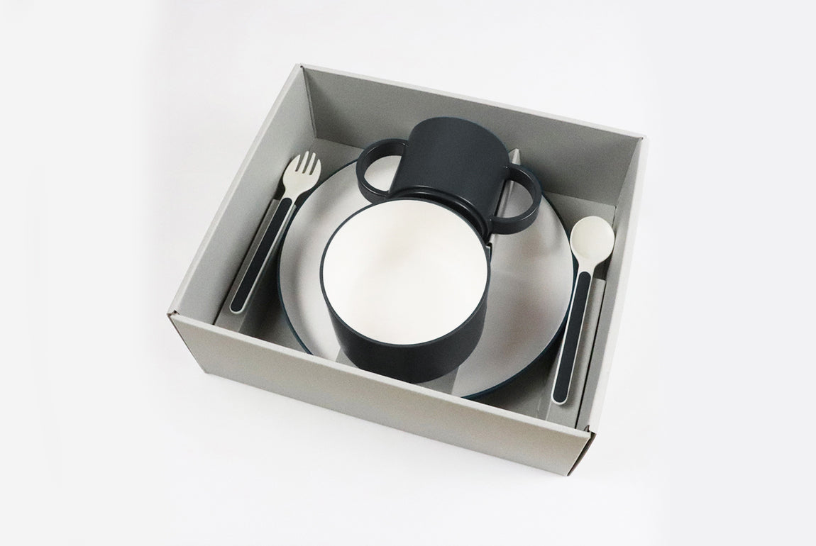 tak KIDS DISH GIFT BOX standard cutlery black 【JTN-1001-BK / 26705】